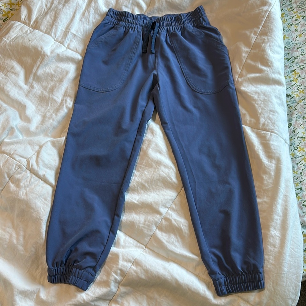 girls blue patagonia light athletic pants!